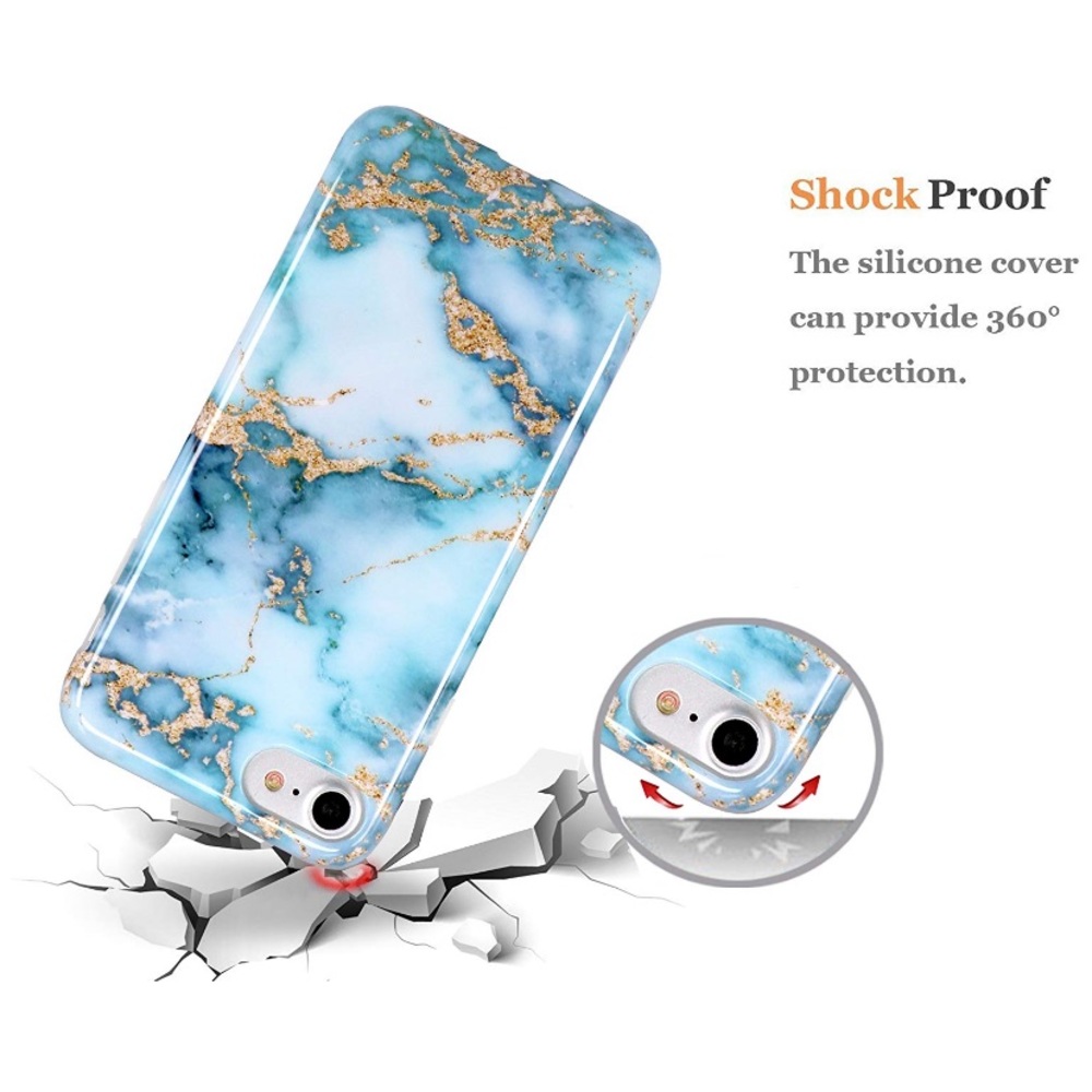 NEW Marbled blue/gold iPhone 6/6s plus phone case - Picture 2 of 6